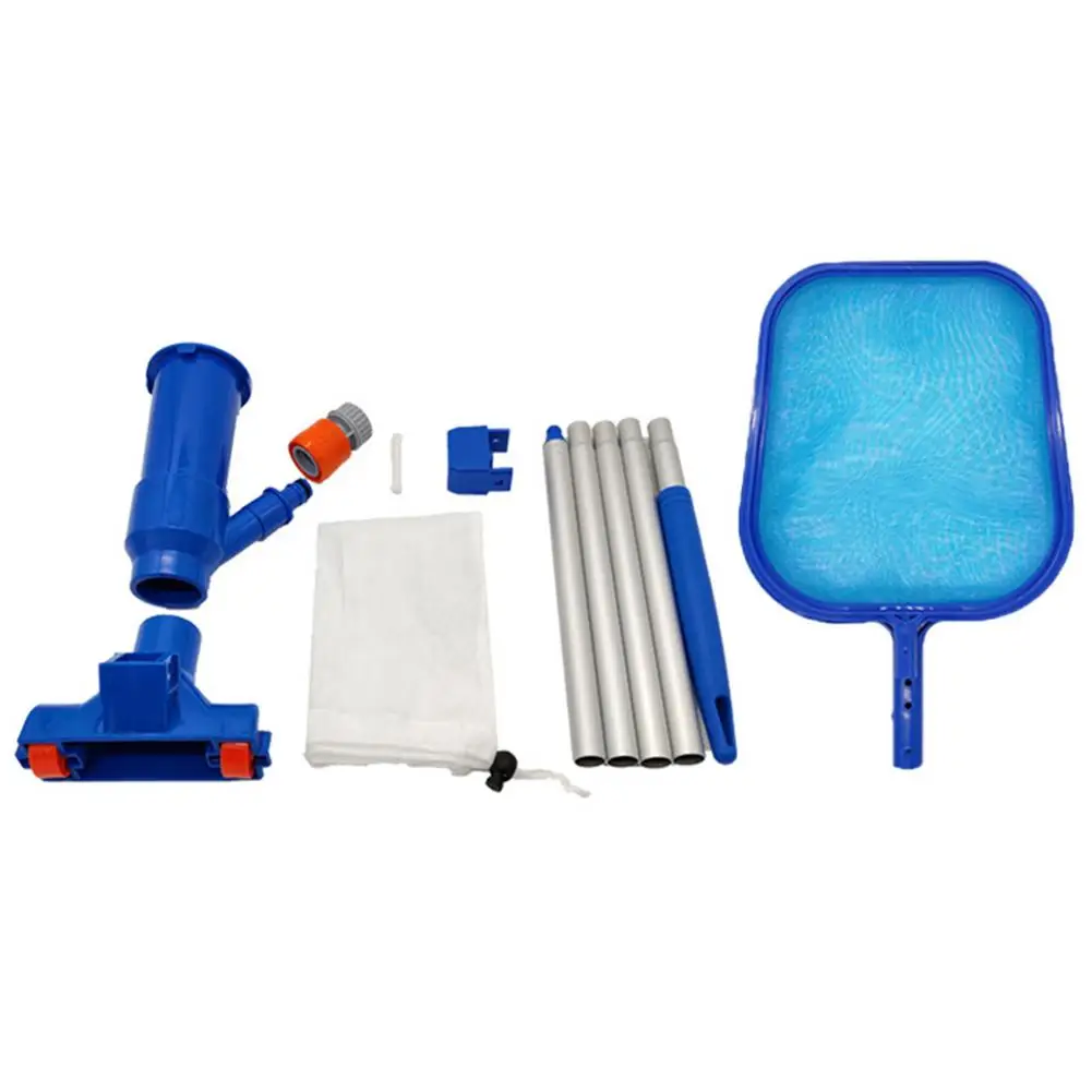 

1 Set Swimming Pool Cleaning Kit Durable Suction Head Cleaning Net Kit Pool Vacuum Jet Fishing Net Tool Set For Swimming Pool