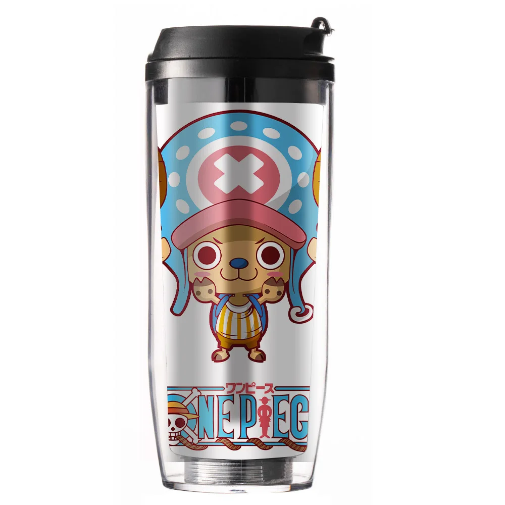

1Pcs 350mL ONE PIECE Water cup Luffy Zoro Clamshell travel mug Anime Cartoon Novelty For Gifts Birthday Party Multiple Styles