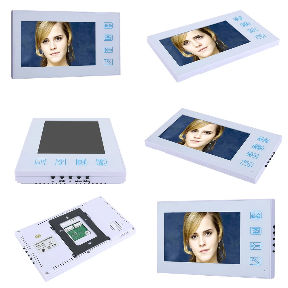 7 inch Wired Video Door Phone Visual Intercom Two-way Audio Fingerprint With Waterproof Outdoor IR Camera | Безопасность и защита