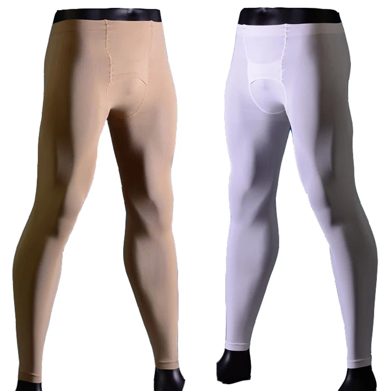 Мужские сексуальные обтягивающие бархатные колготки 200D с передней посадкой