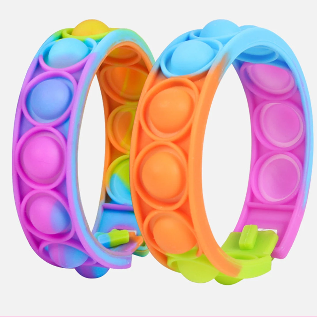 

New Fidget Toys For Children Push Bubble Antistress Bracelet Decompression Toy Adults Anti Stress Reliever Sensory Toy Kids Gift