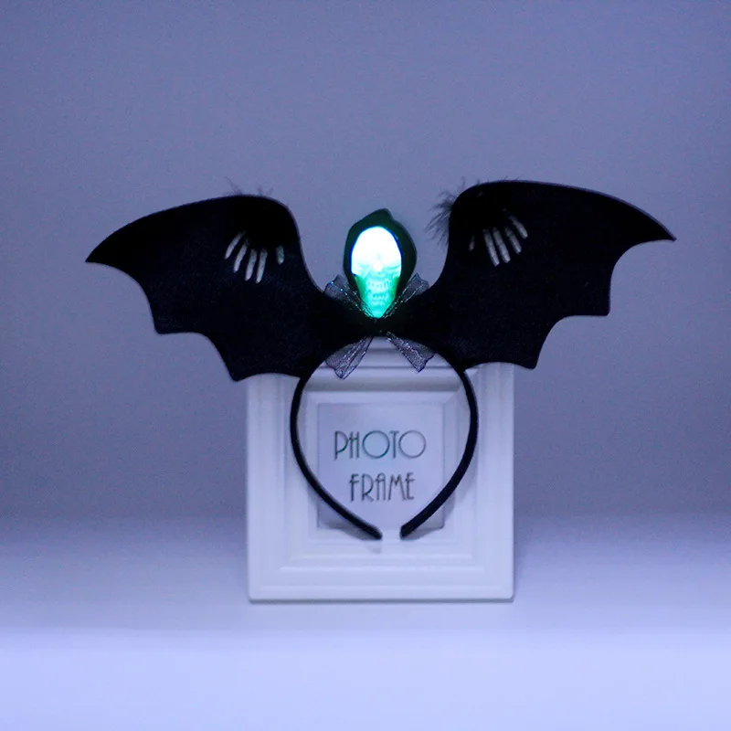 2019 Новый Хэллоуин большая летучая мышь светящаяся повязка на голову