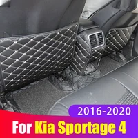 pu leather car seat back anti kick cushion pad rear seat anti dirty kick pad for kia sportage 4 2016 2018 2019 2020 accessories