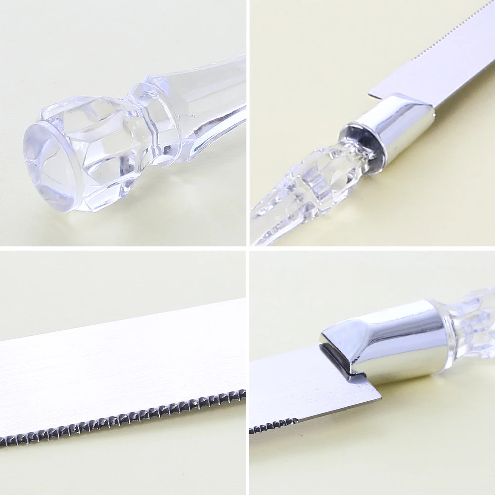 

2Pcs Wedding Cake Knife Serving Set Cake Shovel and Knife Wedding Party Decoration Cake Accessories Bread Pizza Knife