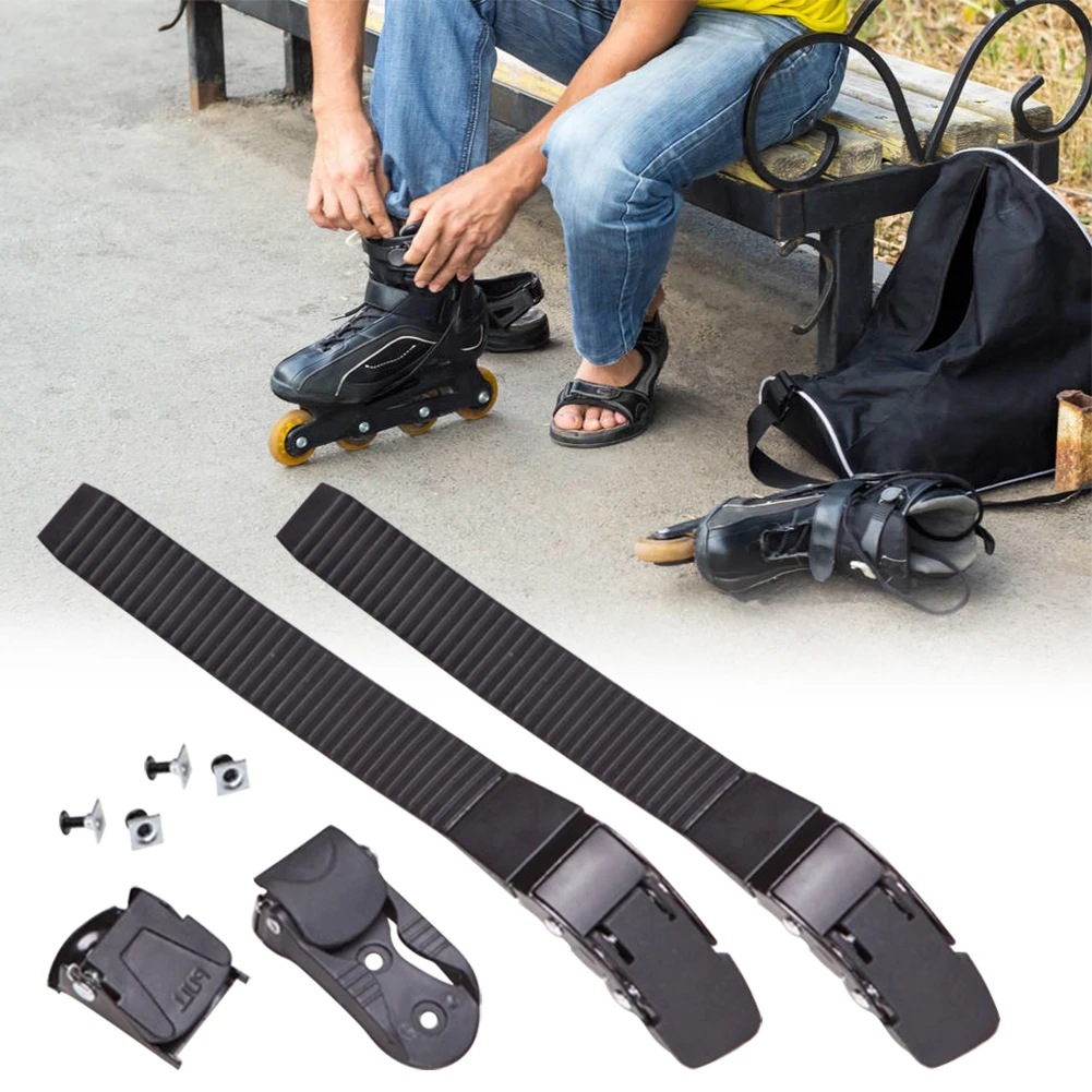 

Universal Replacement Clasp Easy Install Accessory With Buckle Practical Safety Skating Shoes Skates Strap Set Quick Fasten