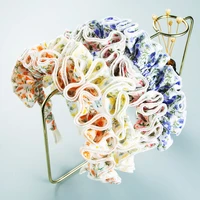 fashion headband bohemia hair bands women elegant flower pattern hairhoop fabric folds headbands hair accessories girl