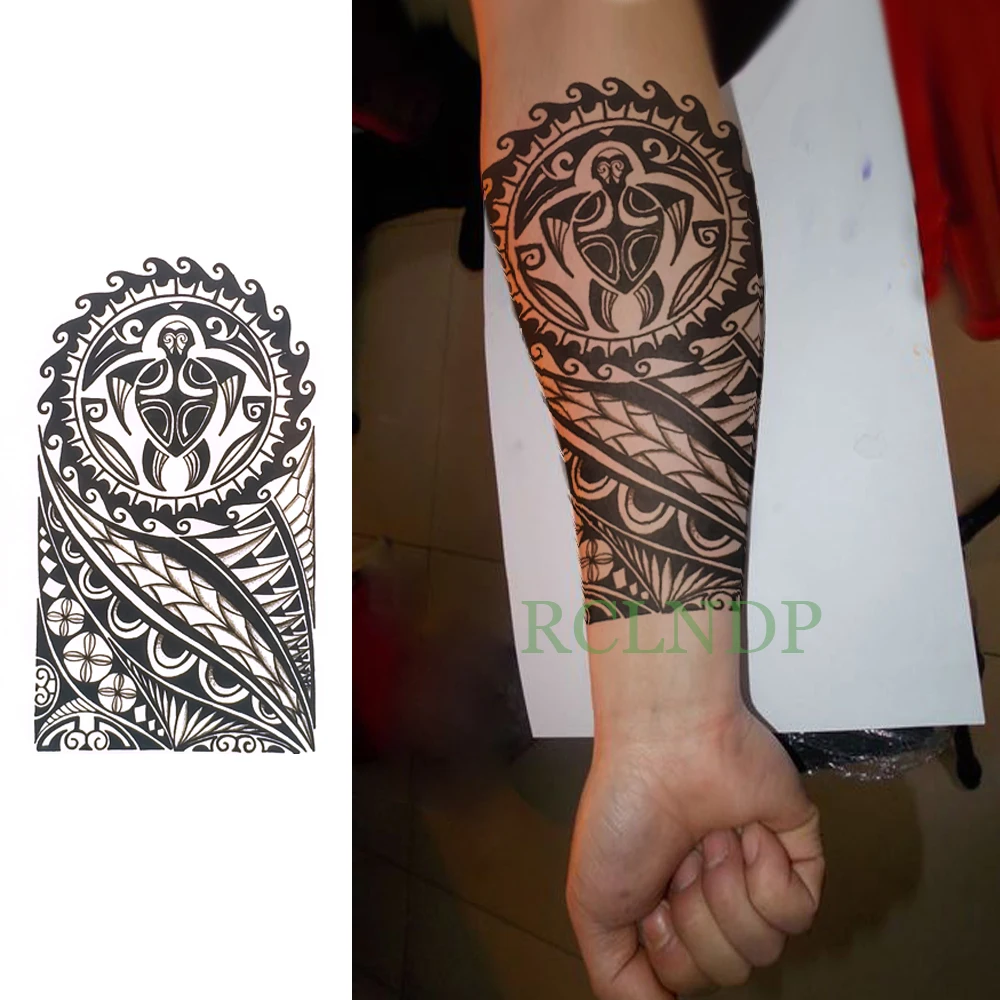 Водонепроницаемая Временная тату-наклейка с изображением Будды лотоса