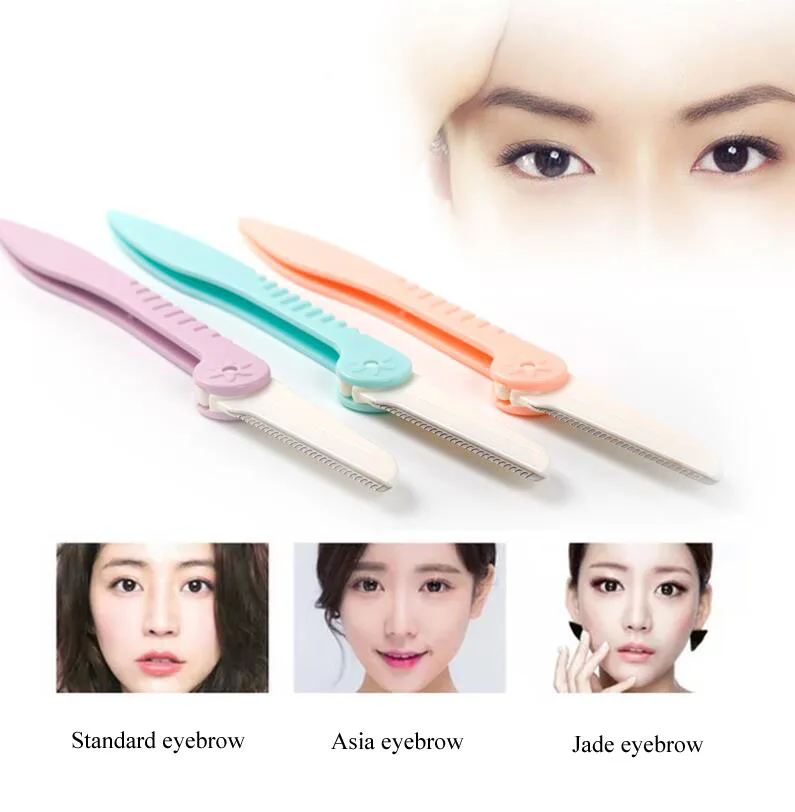 

3pcs Eyebrow Trimmer Mini Portable Collapsible Hair Remover Facial Body Eyebrow Razor Hair Beauty Cosmetic Unisex Trimmer Tools
