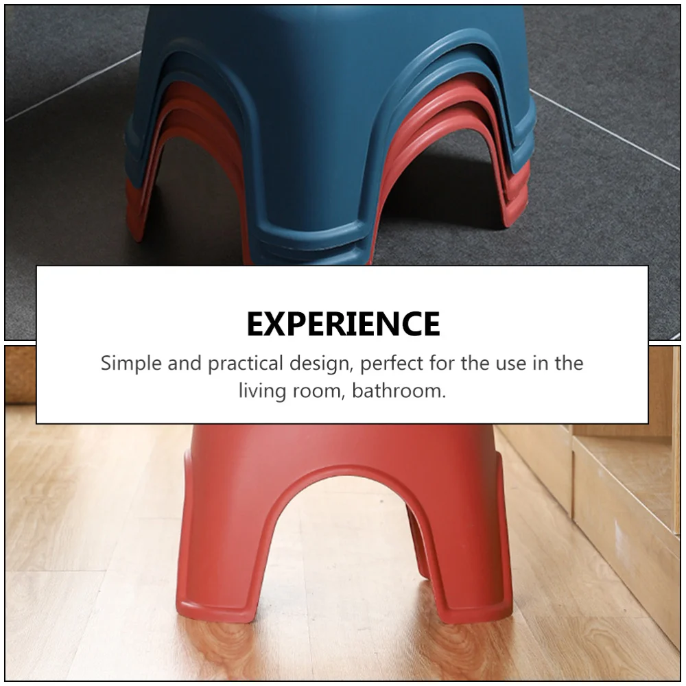 

1pc Home Use Footstool Non-slip Low Stool Furniture Bathroom Stool Small Stool