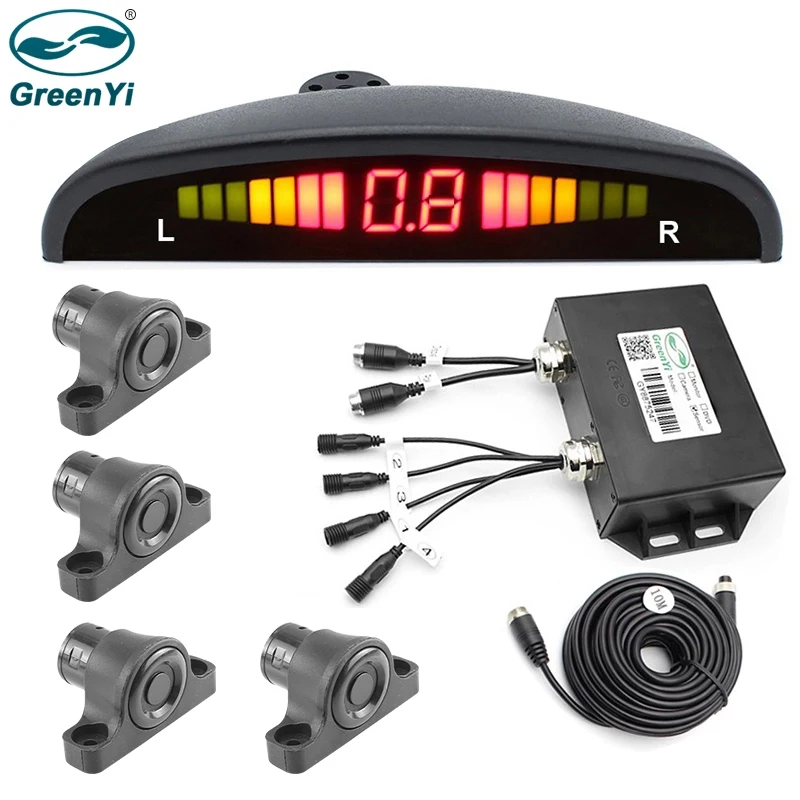 Парковочный датчик GreenYi радар детектор с 4 датчиками для грузовиков автобусов
