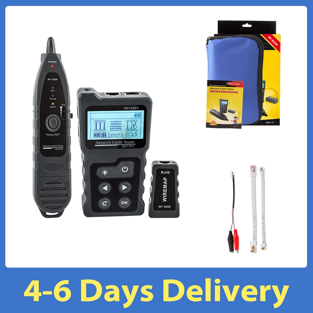 Многофункциональный тестер сетевого кабеля с ЖК дисплеем устройство для
