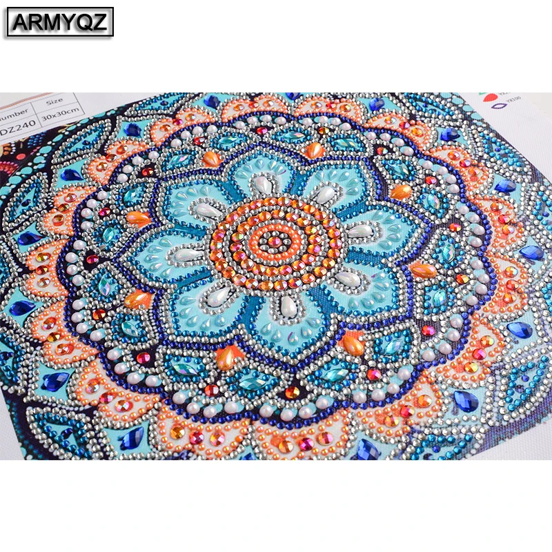 ARMYQZ специальная алмазная живопись цветок дрель 5D DIY Алмазная вышивка Мандала