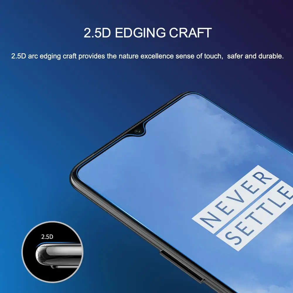 Закаленное стекло для OnePlus 7T Nillkin H + Pro 2 5 D с круглыми краями 0 мм закаленное защиты
