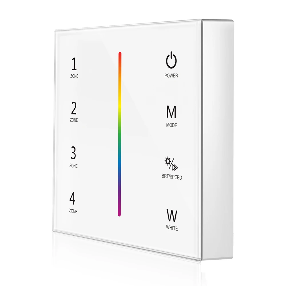 4-зонный настенный сенсорный DMX512 master Dim CCT RGB RGBW контроллер может использовать RF2.4G