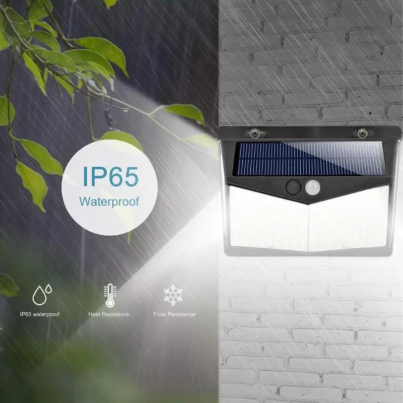 208 LED Solar Light Outdoor Lamp PIR Motion Sensor Wall Waterproof Powered Sunlight for Garden Decoration | Лампы и освещение