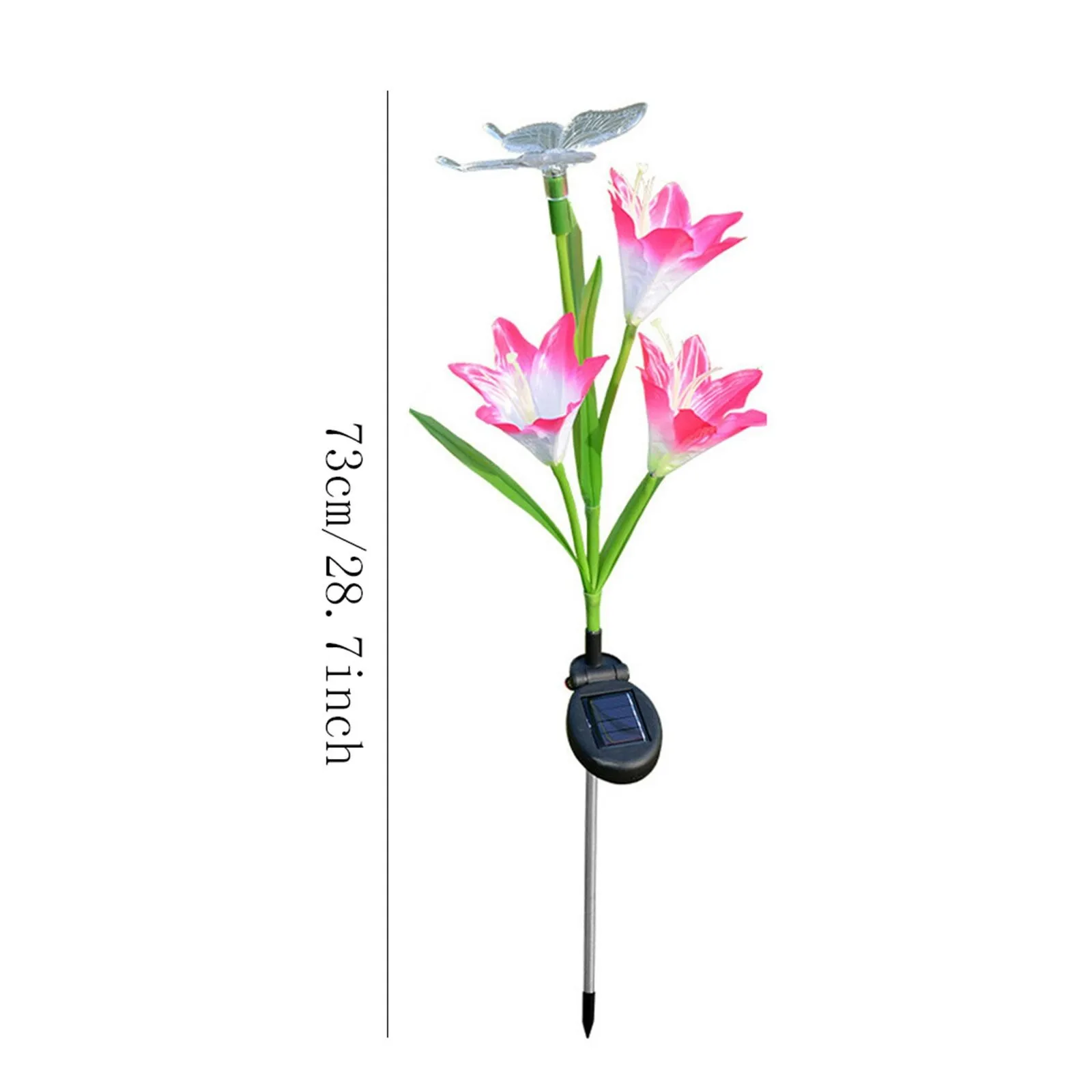 

3pcs solar lily flower butterfly dragonfly hummingbird lawn lamp Solar Power Light Outdoor Garden Yard Lawn Landscape Lamp