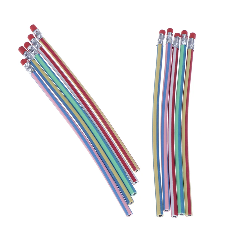 10 шт. мягкие гнущиеся карандаш с верхней частью ластика для Студент Дети школьные