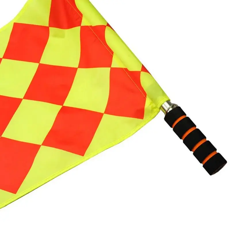 

Free shipping Soccer Linesman Referee Flags Metal Pole Foam Handle with Carring Tote K4UC