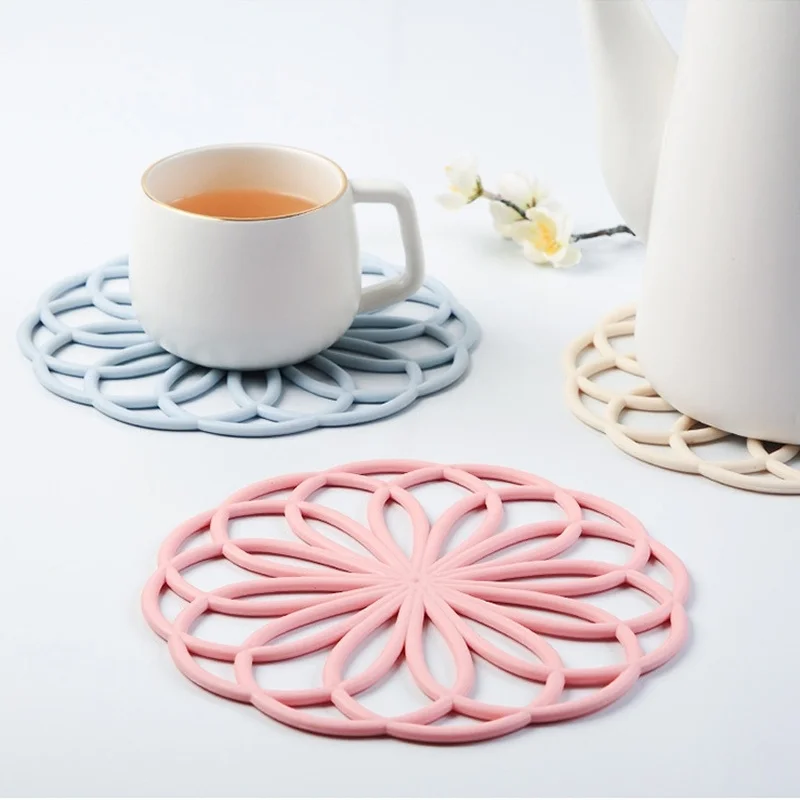 Домашняя круглая изоляционная подставка с отверстиями Противоскользящий коврик