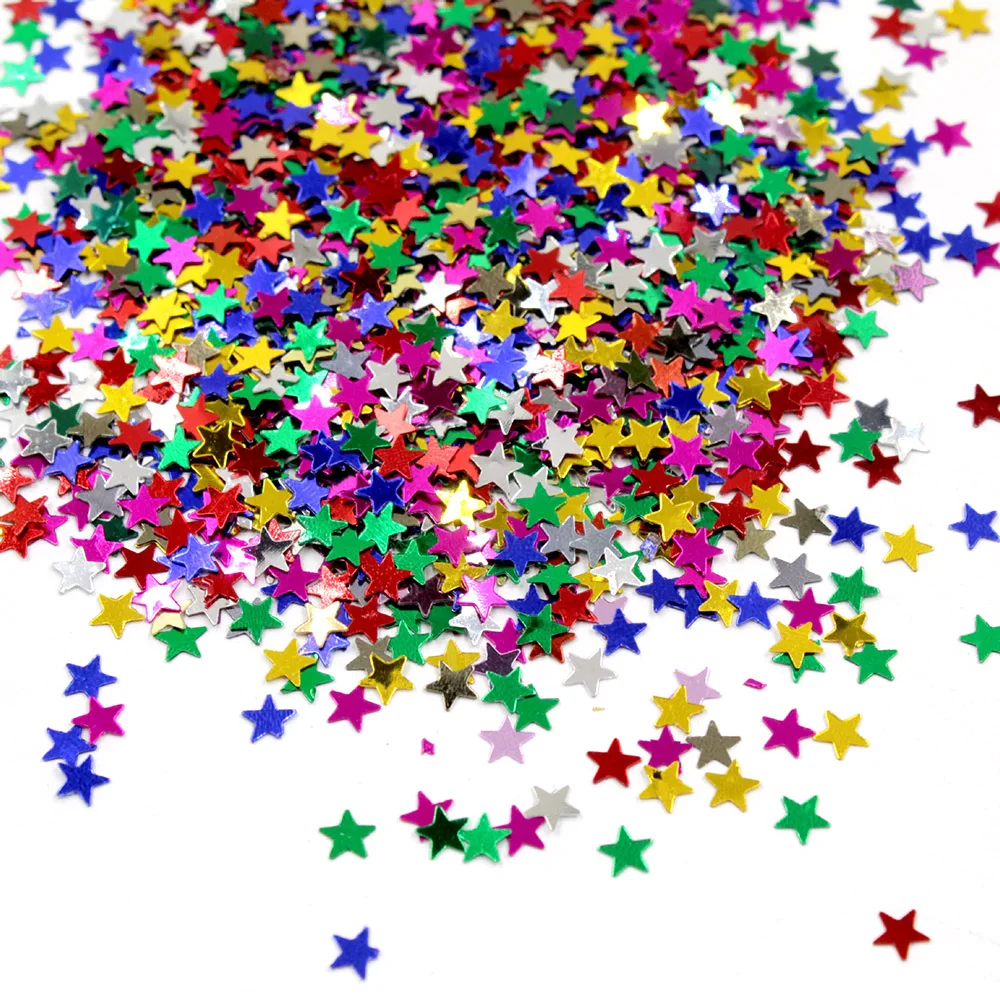 1 сумка Звездный конфетти стол серебро/золото/красочные блестящие звезды блестки