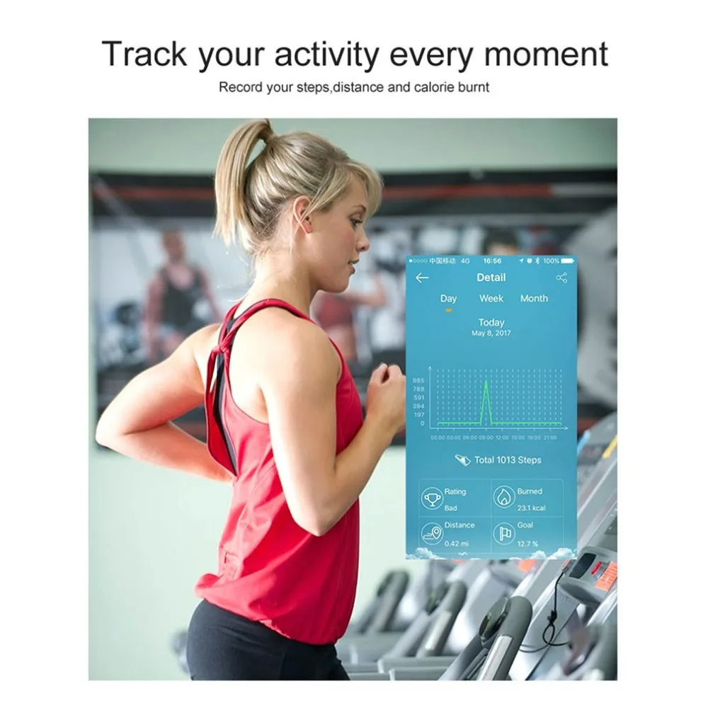 

TLWD2 Sport Smart Bracele Bluetooth Sleep Monitor Smartband 0.86 Inch Message Remind Passometer Waterproof Wristband PK ID115