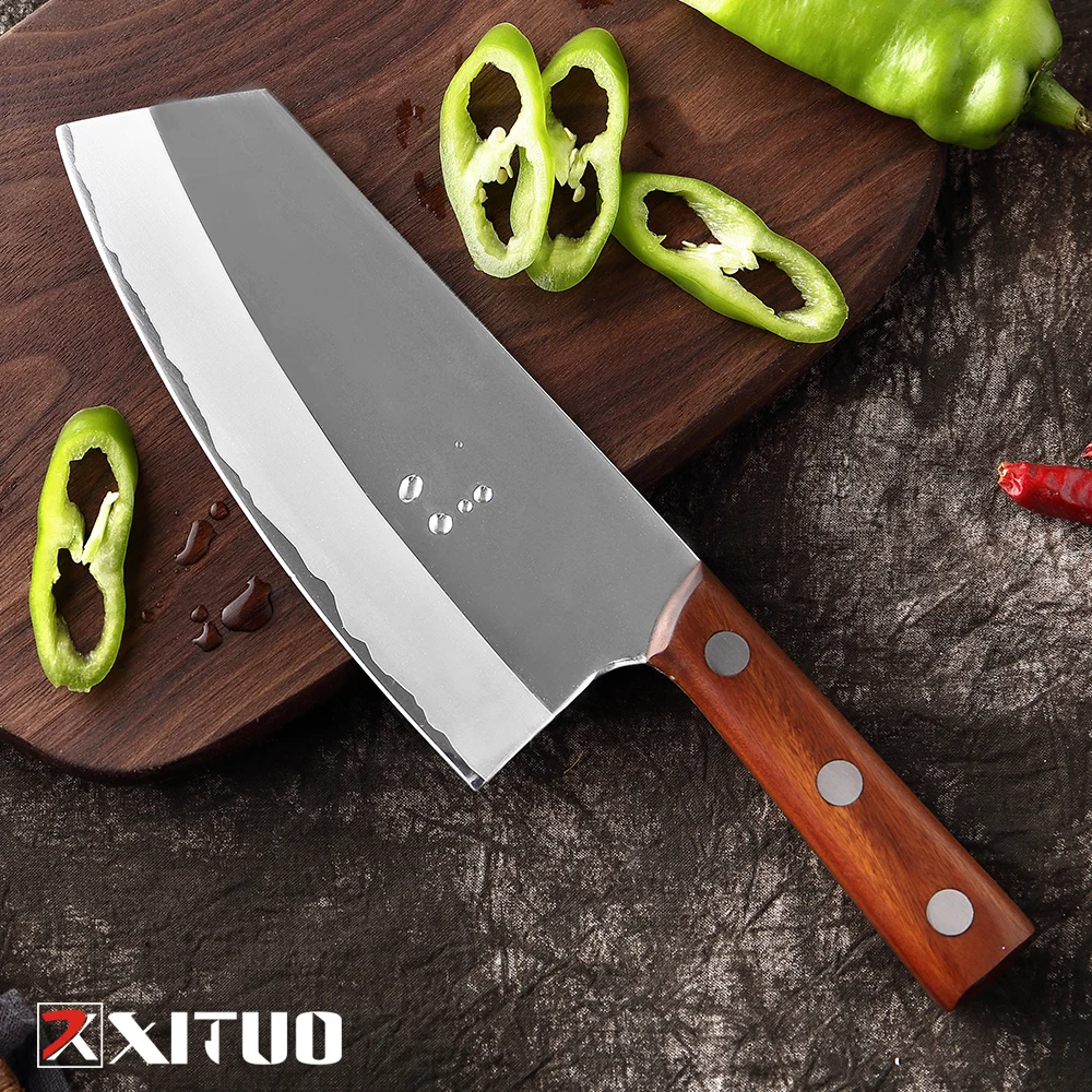 Высокоуглеродистая сталь нож шеф повара острый зеркальный светильник ручной