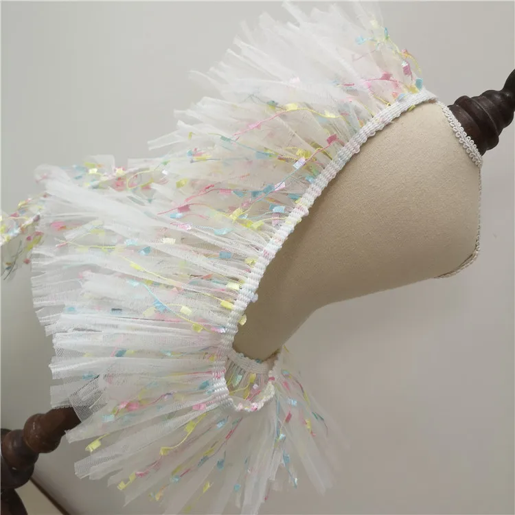 

10 метров, 10 см, Diy, милые белые макароны, цветные кисточки, венчик, кукла, сетчатая юбка, шторы, шитье своими руками, гипюр, товары