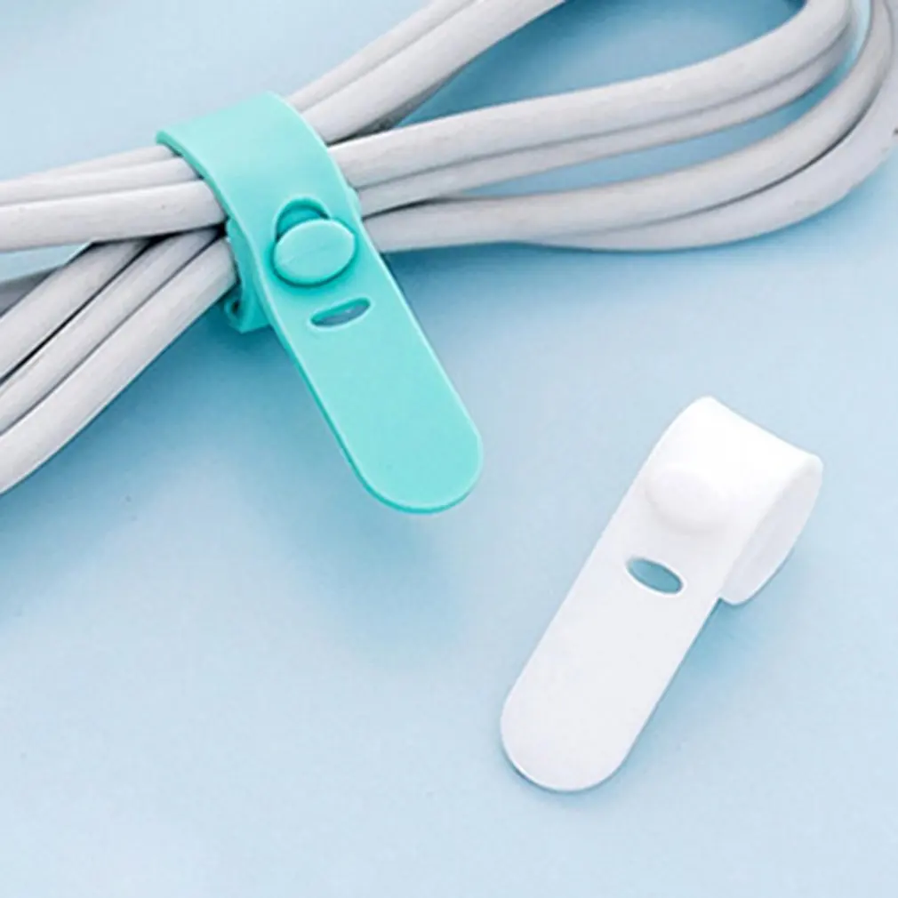 8 шт. однотонный органайзер для намотки кабеля настольный набор держатель