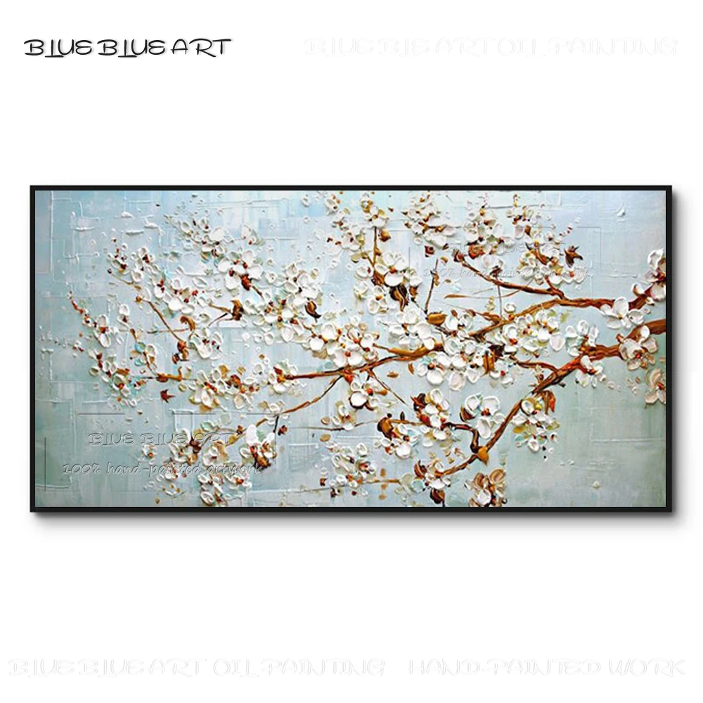 

Excellent Painter Support Hand-painted Thick Knife Painting Modern Wall Art Flower Knife Acrylic Painting for Wall Decoration