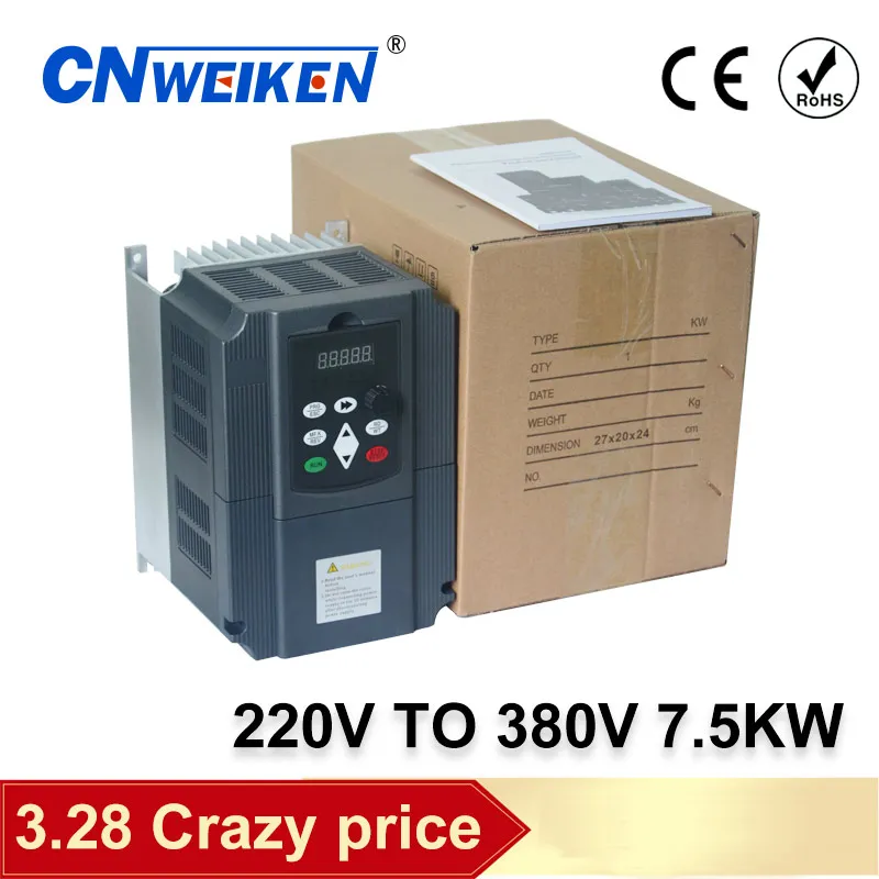 Для российского CE 220v 7.5kw 1 фазный вход 380v 3 выходной преобразователь
