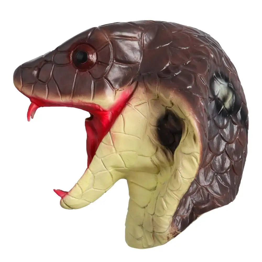 Латексная Маска Кобра змея страшный костюм на Хэллоуин ужас карнавал