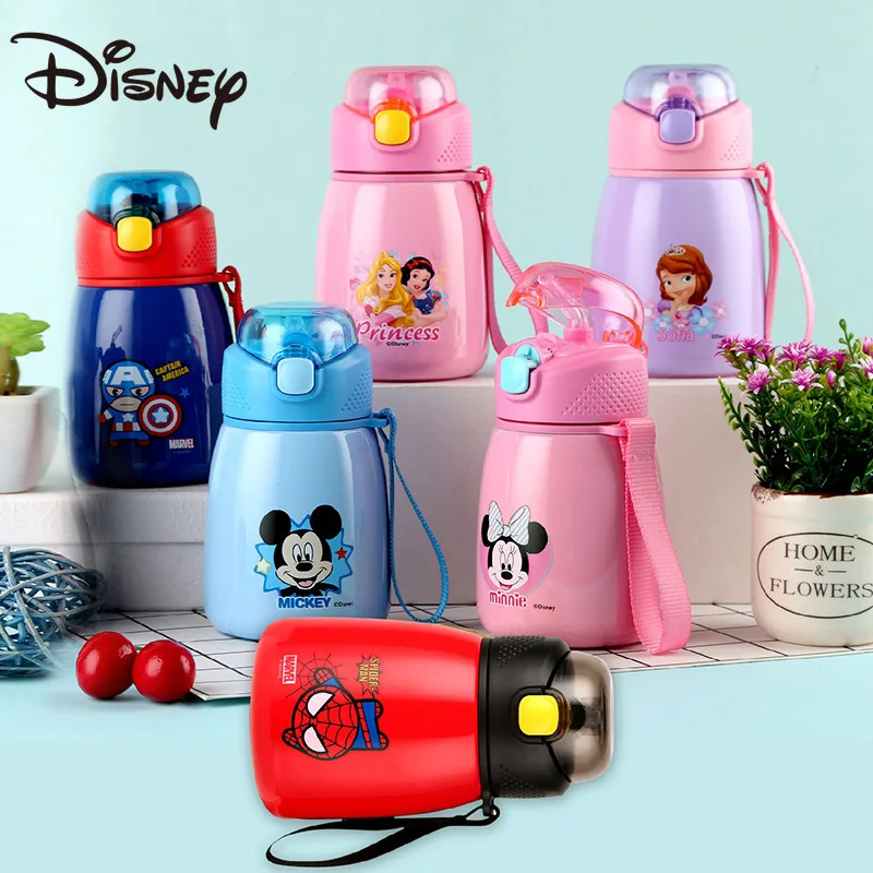 

Disney children's thermos cup direct drink cup and drip-proof cup cute cartoon pupil stainless steel water cup thermos bottle