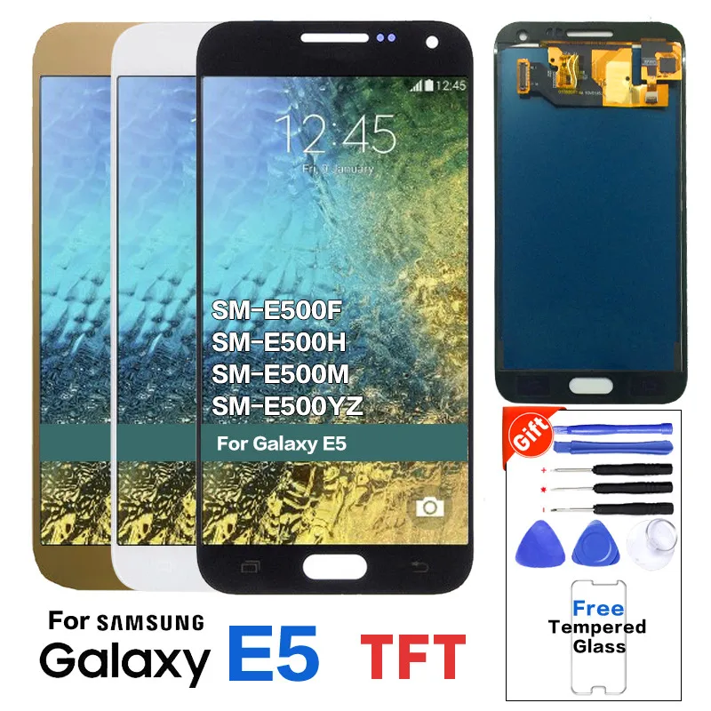 TFT ЖК дисплей для SAMSUNG Galaxy E5 сенсорный экран E500 E500M E500F E500H Яркость можно
