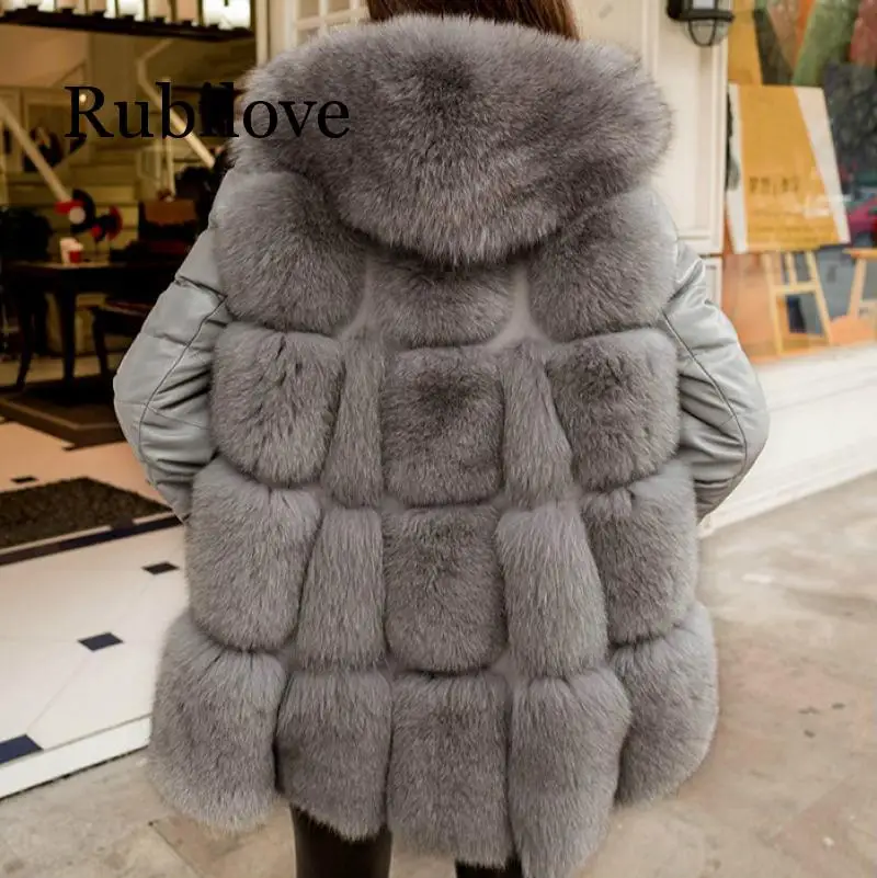 

Faux fur coat With Hooded women 8 colours faux fur jacket Outwear women warm faux fur vest women