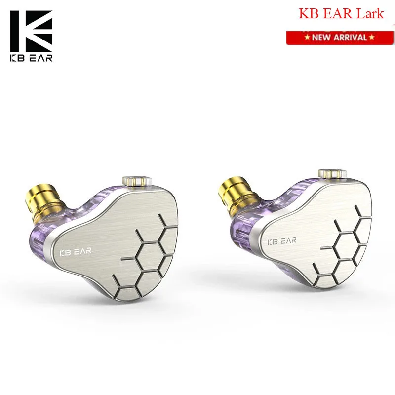 

Hi-Fi наушники KBEAR Lark 1BA + 1DD IEM, Спортивная гарнитура для бега, 2 контакта, 0,78 мм, наушники с 4N посеребренным кабелем, KS2 KS1, наушники-вкладыши