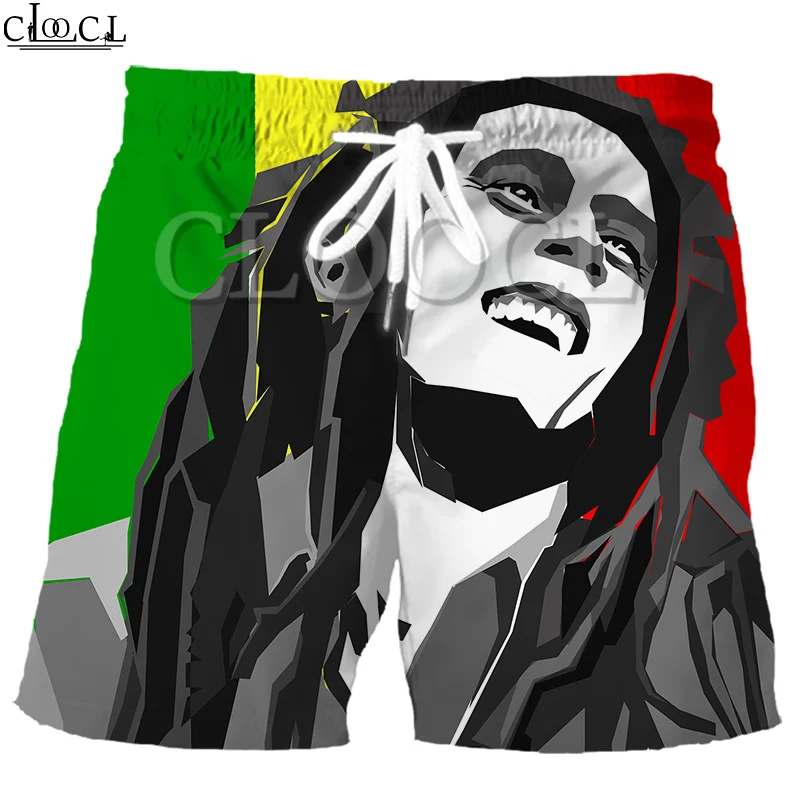 Модные мужские шорты CLOOCL Singer Reggae Creator Bob Marley с 3D принтом летние новые в стиле