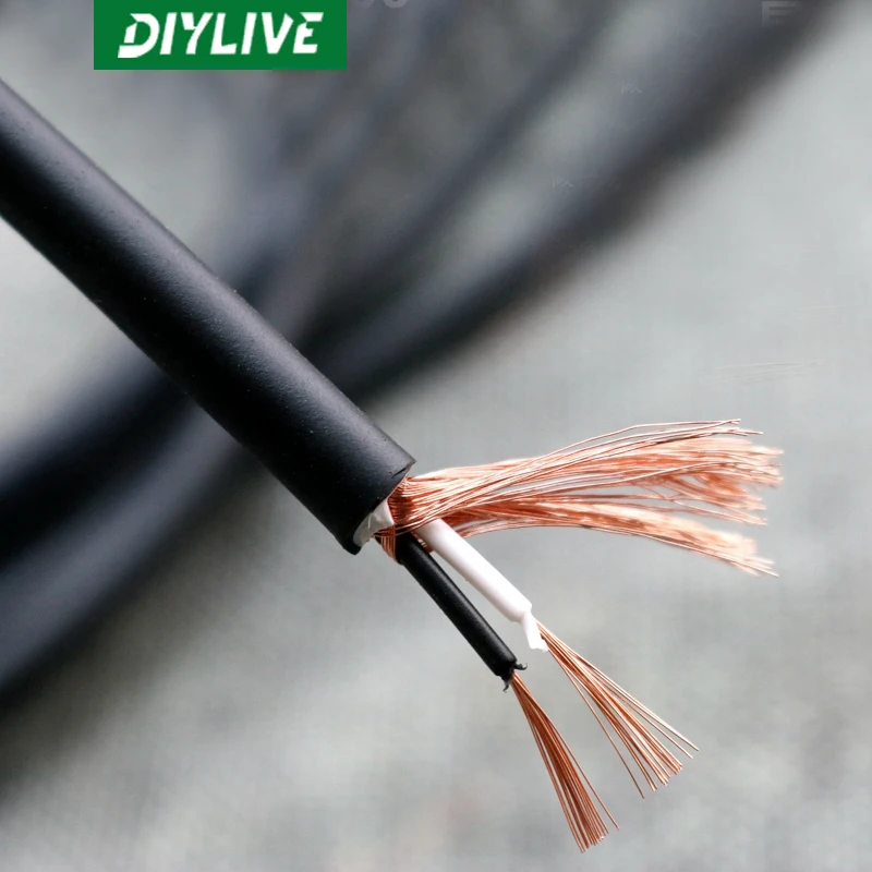 DIYLIVE HiFi Beast 100 two core with shielded audio signal cable HIFI pure copper audio cable microphone bulk cable