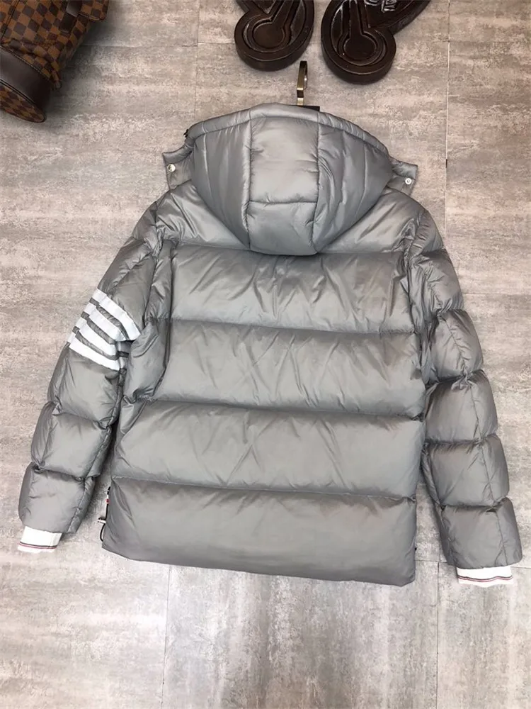 Модные брендовые мужские пальто TB THOM свободный короткий пуховик с капюшоном