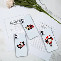 cartoon pucca cute chinese doll phone case transparent soft for iphone 12 11 13 7 8 6 s plus x xs xr pro max mini