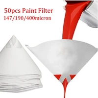 new 50pcs fine paint paper strainers 147190400 micron sieve filter nylon mesh net funnel conical cone strainers