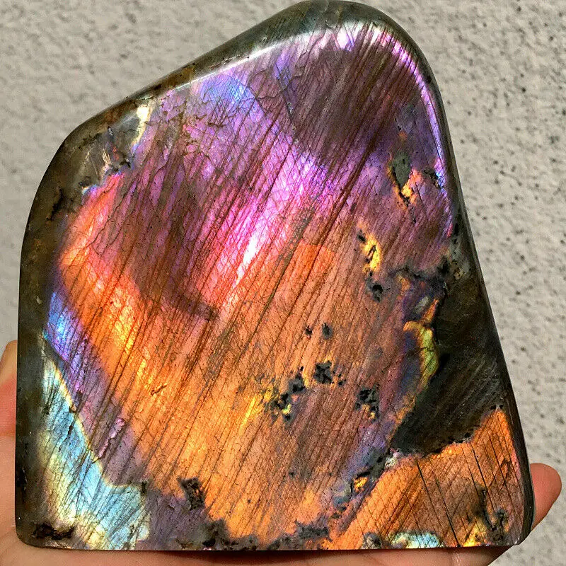 

1480g Natural Purple Labradorite stone Crystal Rough Polished specimen healing