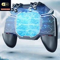 cooling fan pubg controller semiconductor cooler six finger game trigger shooter joystick gamepad for android iphone phone