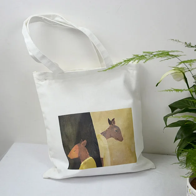 Холщовая Сумка с принтом удобная сумка для хранения и учебы студентов прекрасные