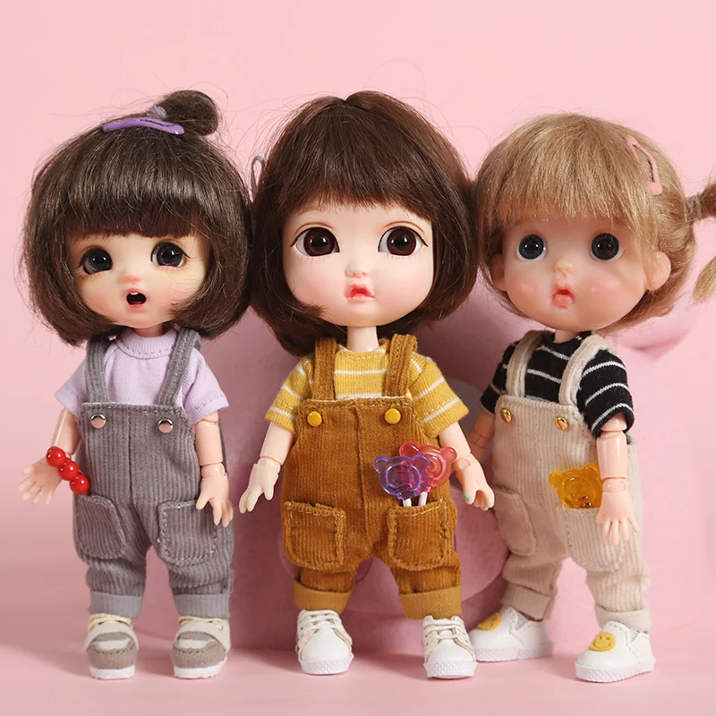 Ob11 детская одежда подтяжки брюки 1/12 BJD Одежда для куклы симпатичный узел свинка