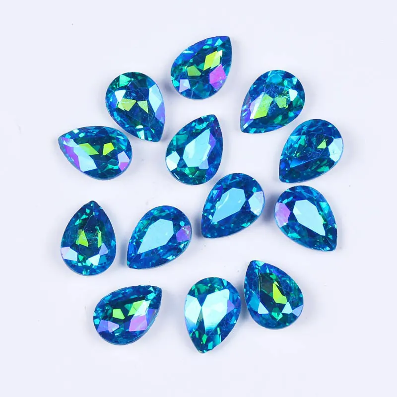 Water Drop Crystal Jewelry Hotfix Rhinestones For Clothes Loose non-Glue Glass Craft Accessories Rhinestone Nail Decor | Дом и сад