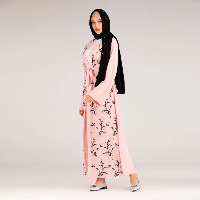 Абая потоком женщин Кафтан Marocain висячий для мусульман Дубай Ближний Восток мода