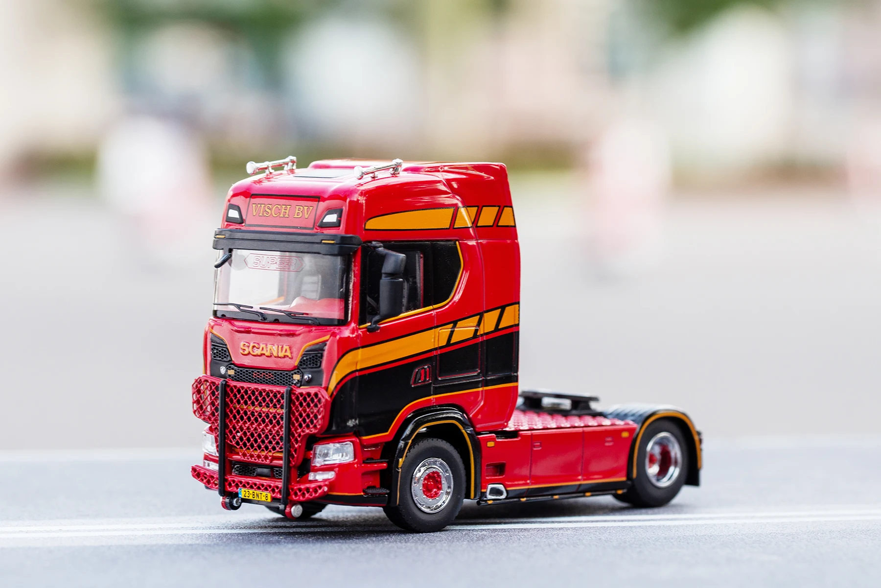 Тяжелый тректрактор GCD Qihui 1:64 Scania S730 модель автомобиля из смолы подарок на день