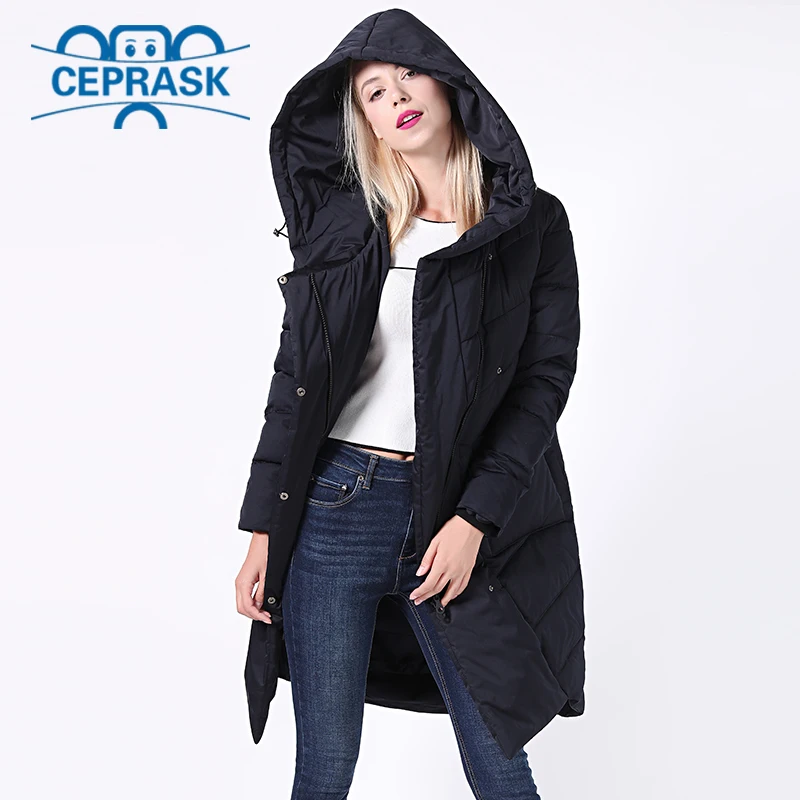 CEPRASK 2020 новая зимняя куртка женская коллекция теплые толстые парки с необычным