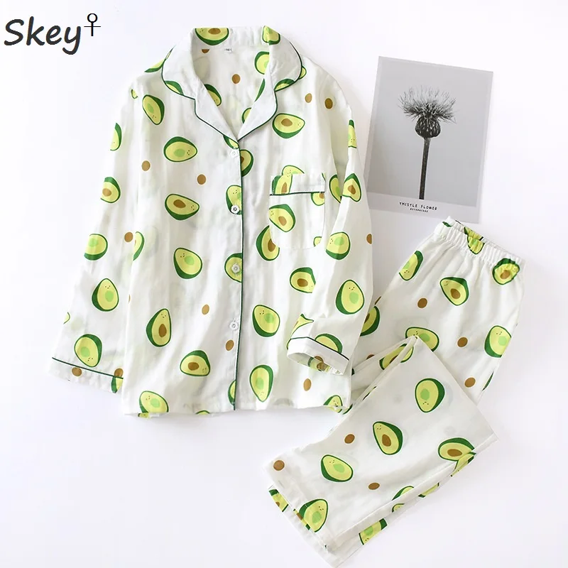 Женский пижамный комплект из 100% хлопка с рисунком мультфильма 2019 Длинный топ