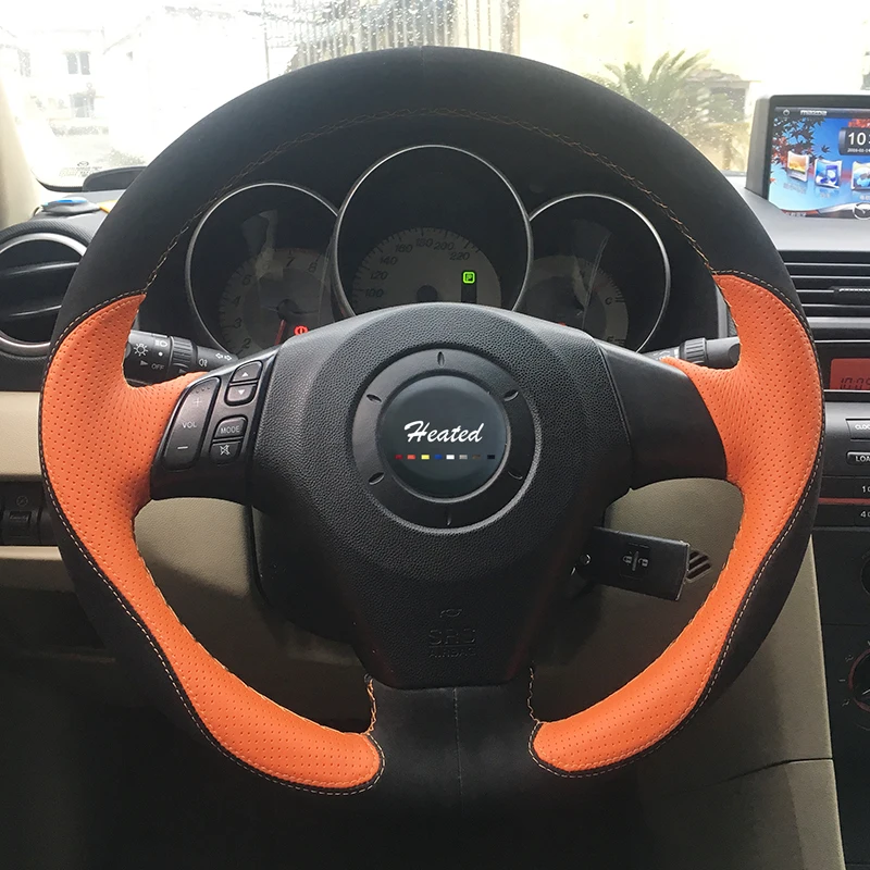 Оплетка на Руль Обложка для Mazda 3 Axela 2003 2009 5 2004 2010 6 atenza 2008 Капа Para Volante мазда 6|on the